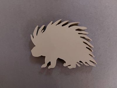 Bedroom logo, silhouette of a Porcupine or Porcospino in Italian