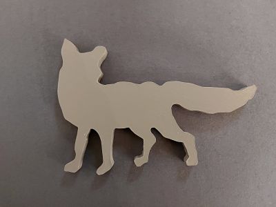 Bedroom logo, silhouette of a Wolf or Volpe in Italian